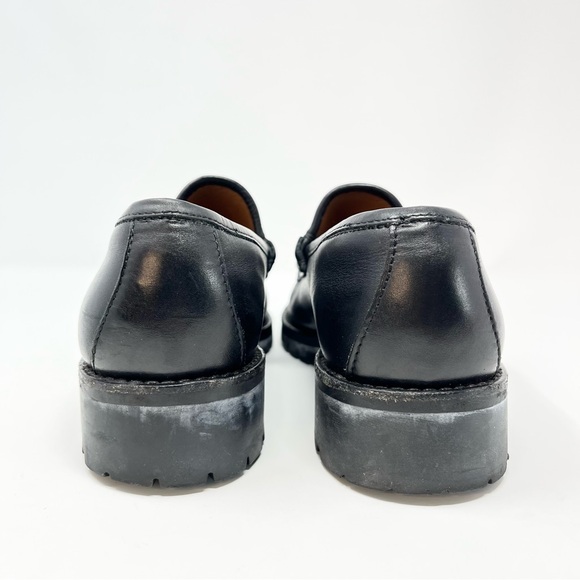 Vintage Gucci 90s Y2K Horsebit Loafers Shoes Black Leather Lug Sole Chunky 39 9 - Picture 8 of 12